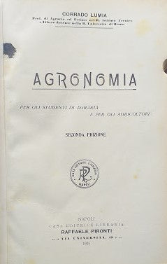 Agronomia per gli studenti in agraria e per gli agricoltori - copertina