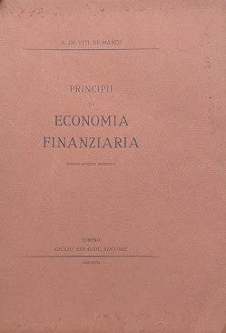 Principii Di Economia Finanziaria - copertina