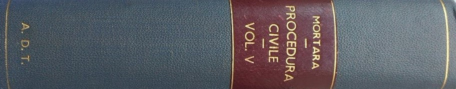 Commentario del Codice e delle Leggi di Procedura Civile, Vol. V: Dell'esecuzione forzata sui beni - Dei procedimenti speciali - copertina