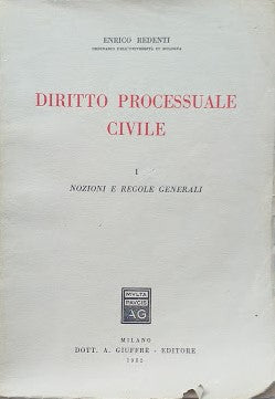 Diritto Processuale Civile, I: Nozioni e Regole Generali - copertina