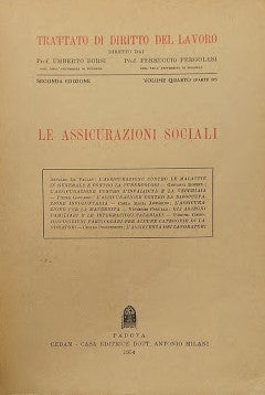 Trattato di Diritto del Lavoro, vol.IV parte seconda:  Le Assicurazioni Sociali - copertina