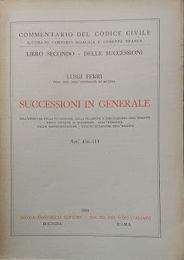 Commentario del Codici Civile, Libro Secondo - Delle Successioni: Successioni in Generale (artt. 456-511) - copertina