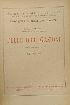 Commentario del Codice Civile, Libro Quarto - Delle Obbligazioni: Delle Obbligazioni (artt. 1939-1959) - copertina