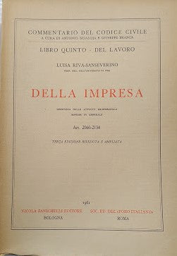 Commentario del Codice Civile, Libro Quinto: Della Impresa, Disciplina delle Attività Professionali - Impresa in Generale (artt. 2060-2134) - copertina