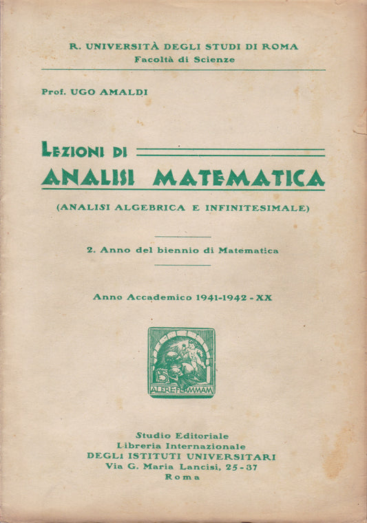 Lezioni di analisi matematica (Analisi algebrica e infinitesimale) - copertina