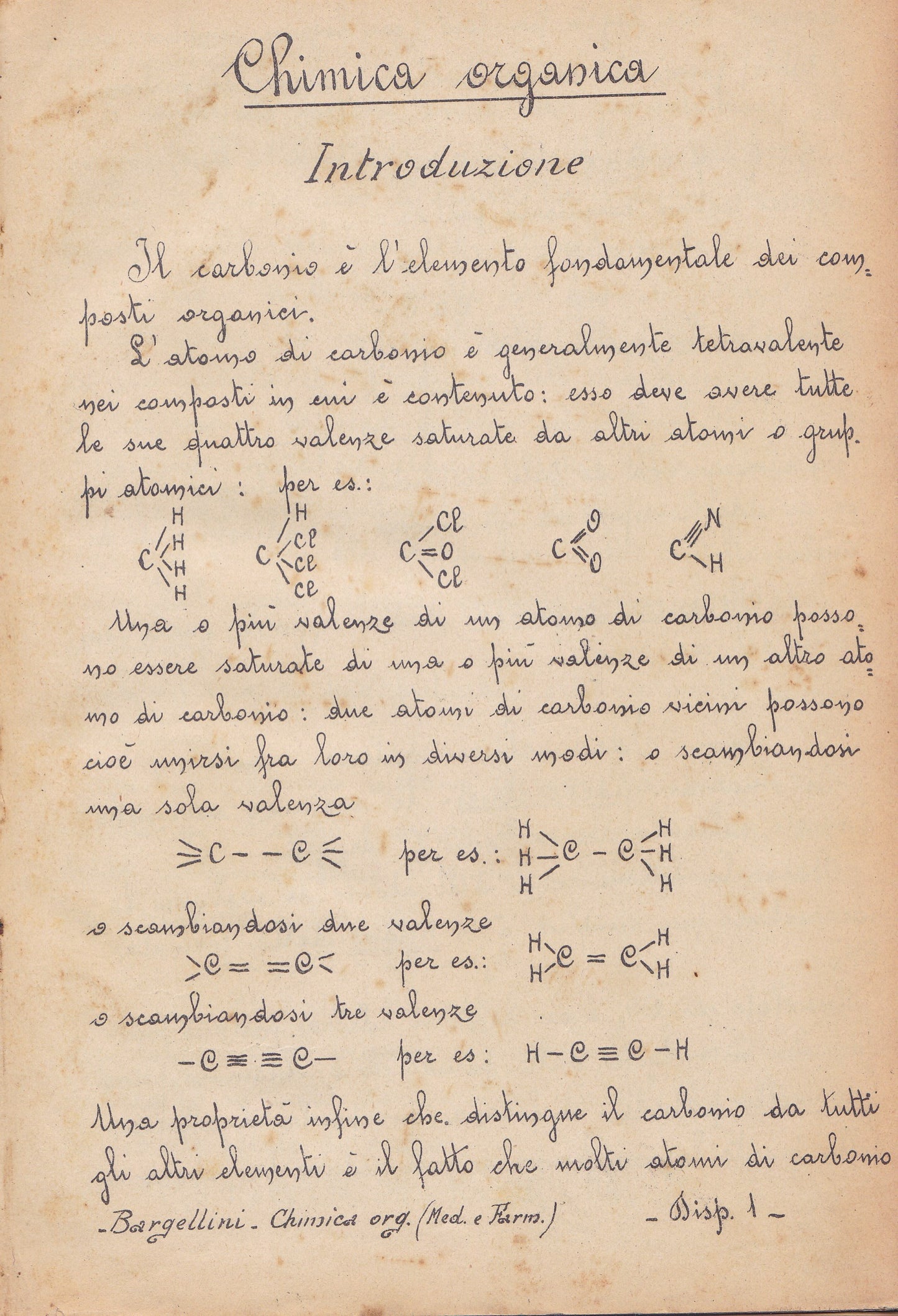 Chimica organica - copertina