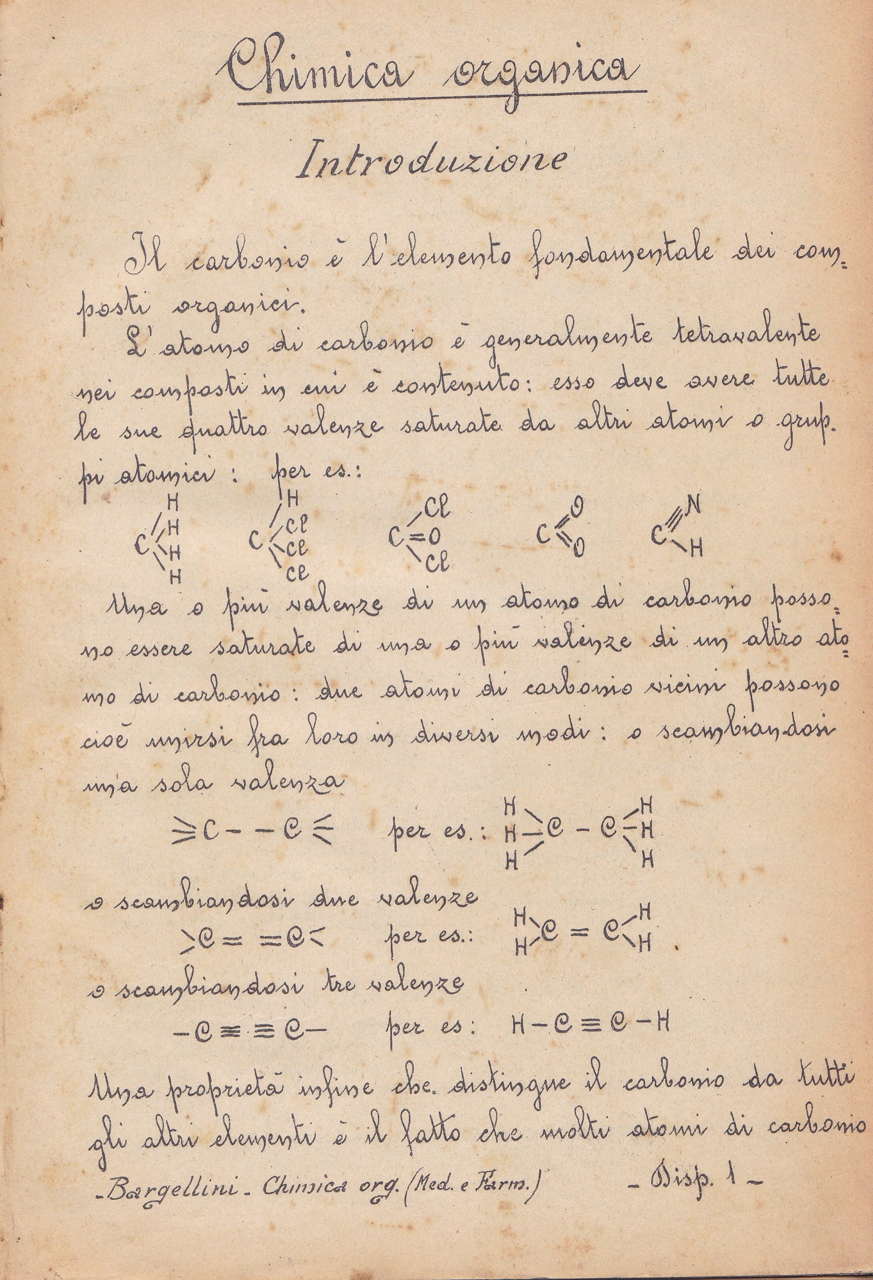 Chimica organica - copertina