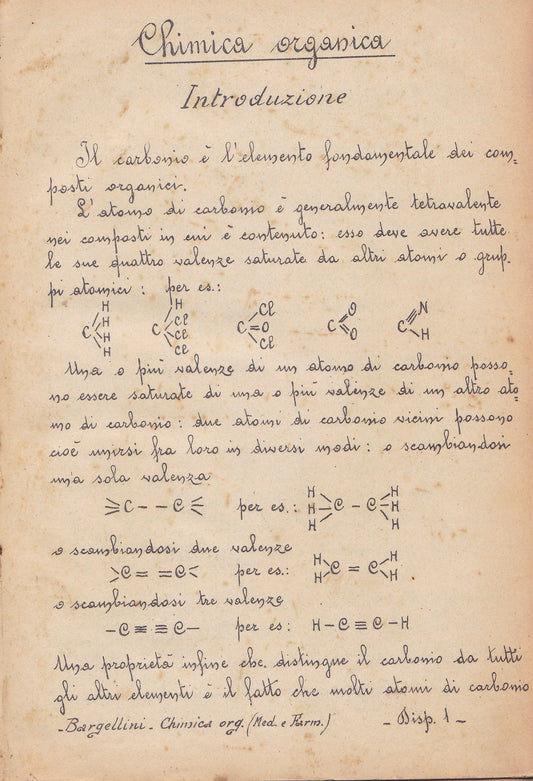 Chimica organica - copertina