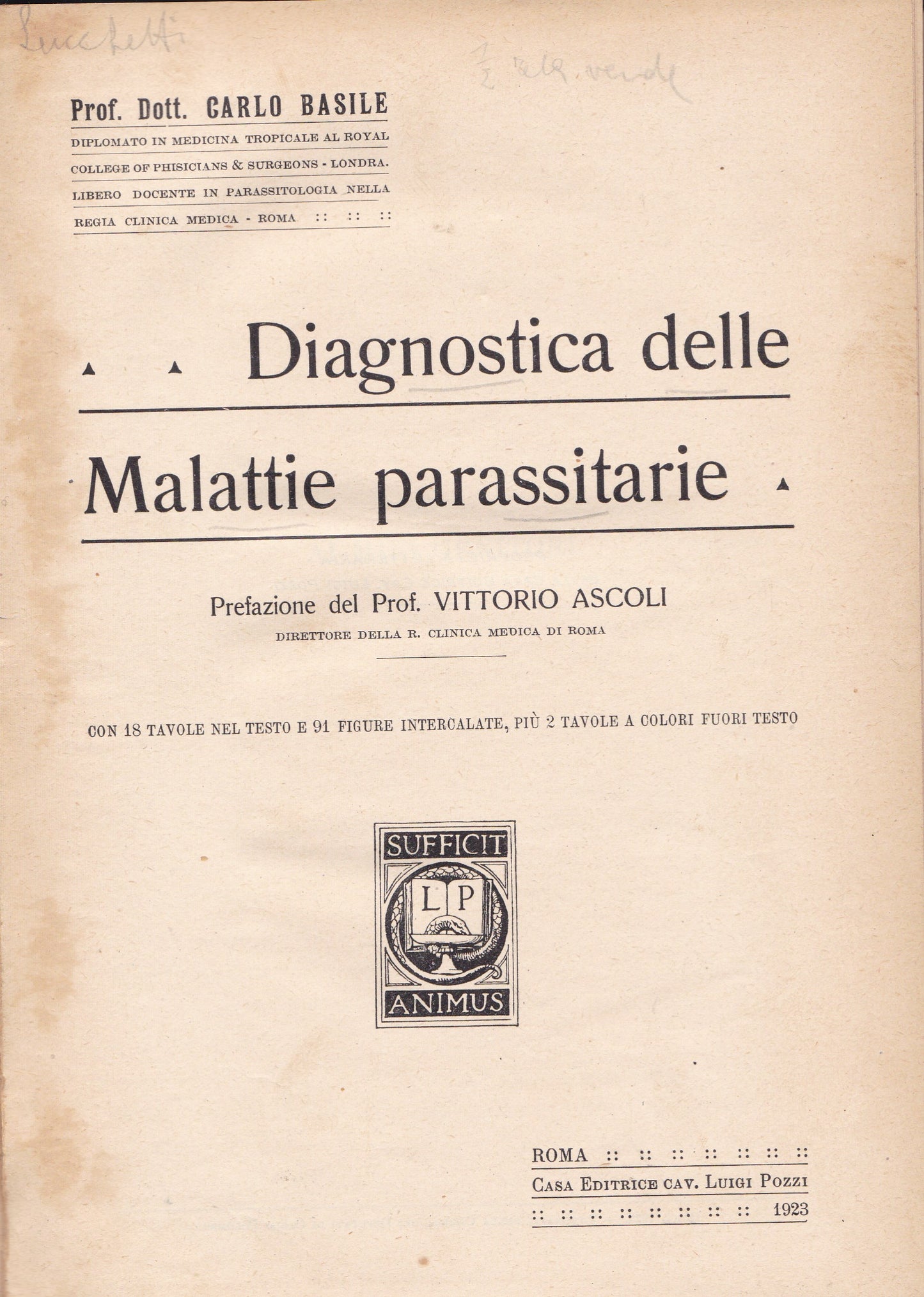 Diagnostica delle malattie parassitarie - copertina