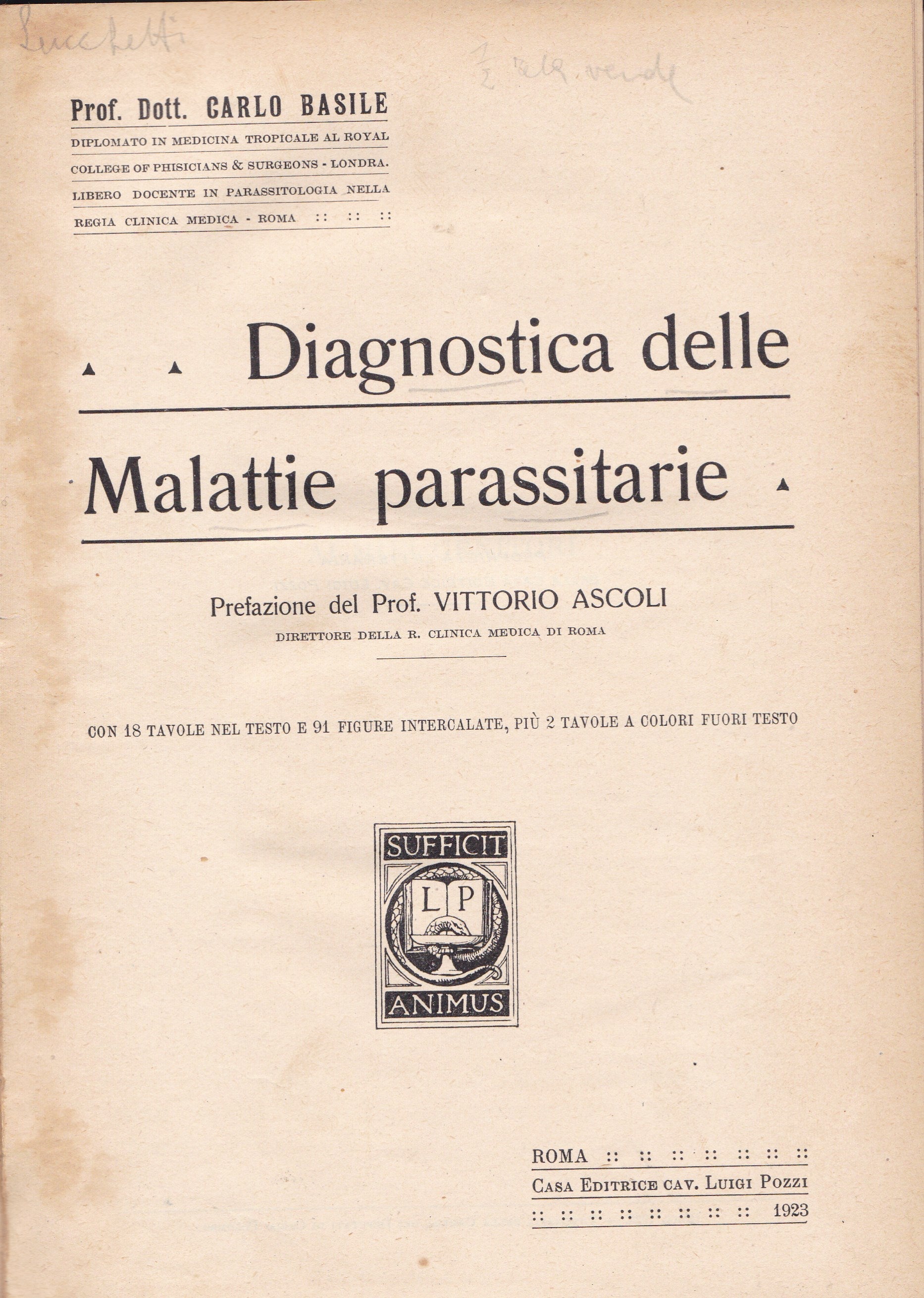 Diagnostica delle malattie parassitarie - copertina