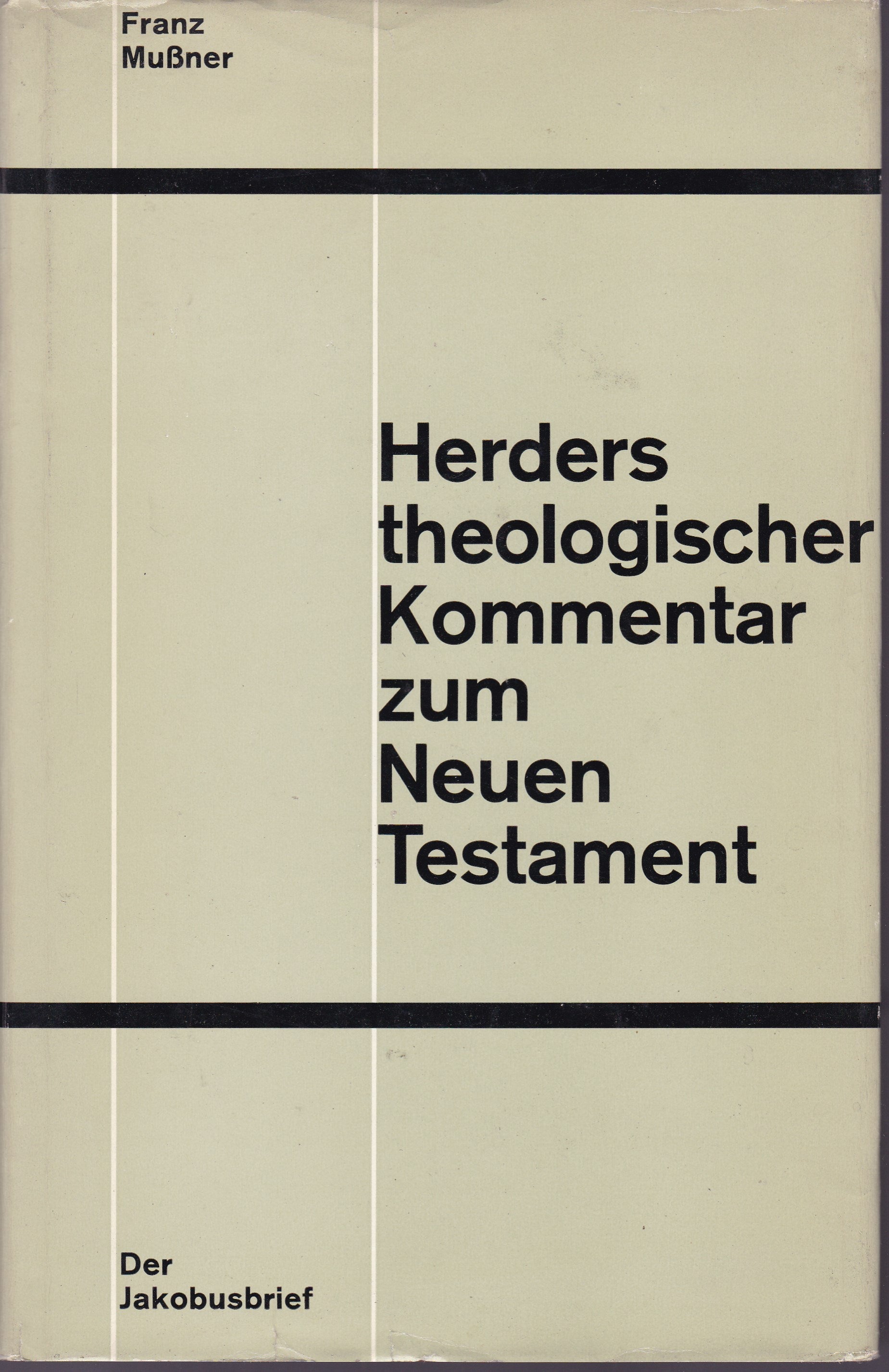 Der Jakobusbrief. Herders Theologischer Kommentar zum Neuen Testament, XIII. I. - copertina