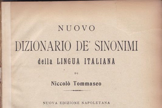 Nuovo dizionario de' sinonimi della lingua italiana - copertina