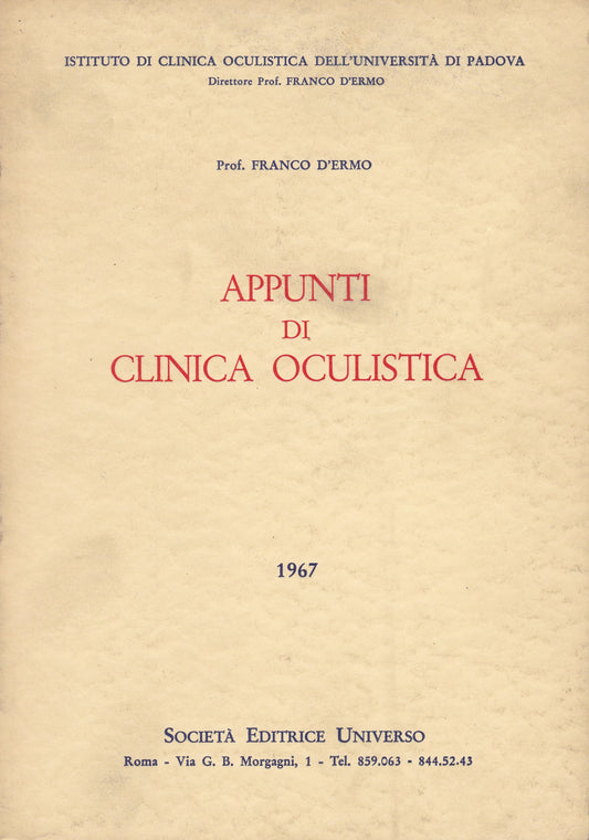 Appunti di clinica oculistica - copertina