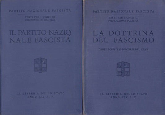 Partito Nazionale Fascista. Testi per i corsi di preparazione politica. (8 volumetti in cofanetto) - copertina