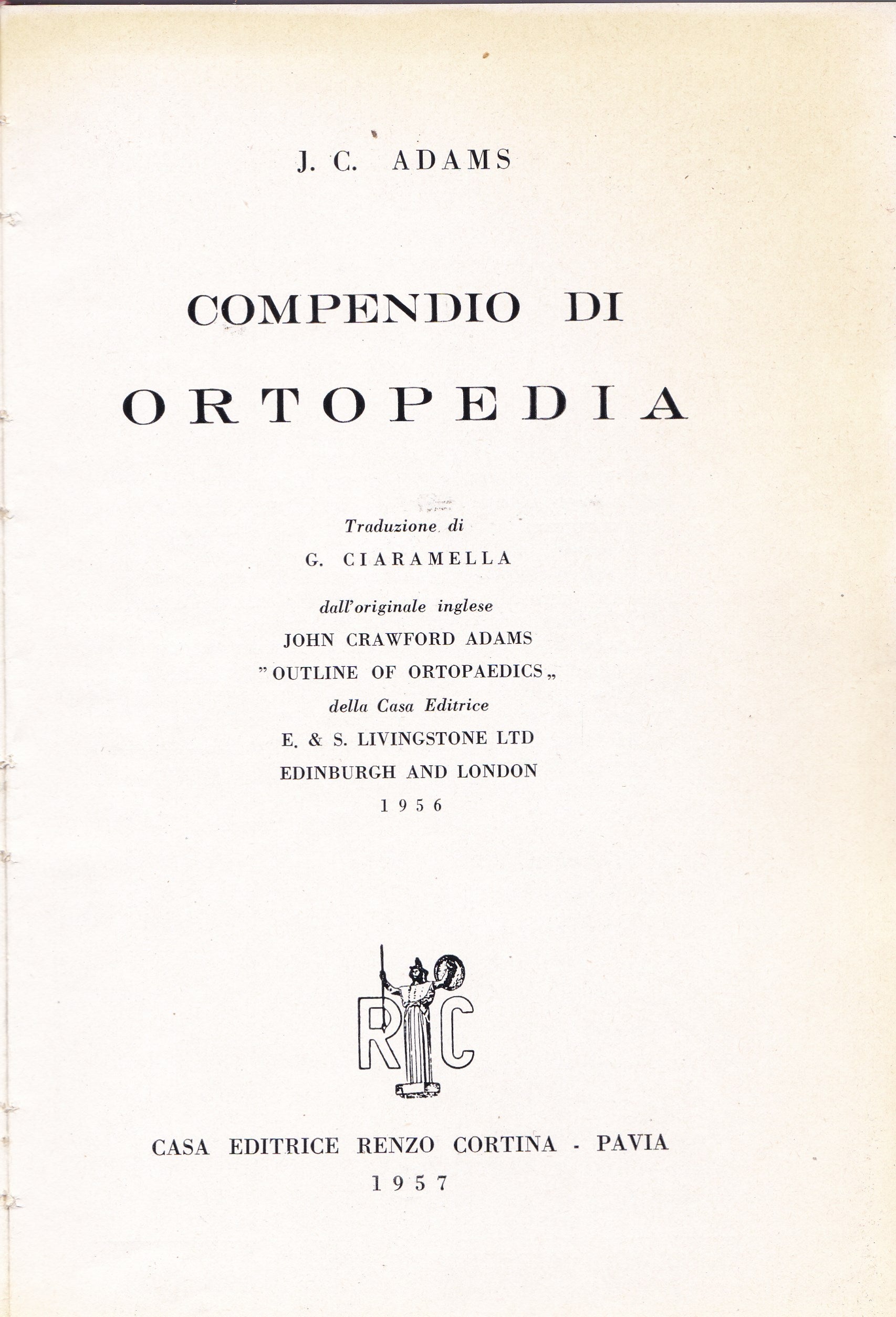 Compendio di ortopedia - copertina