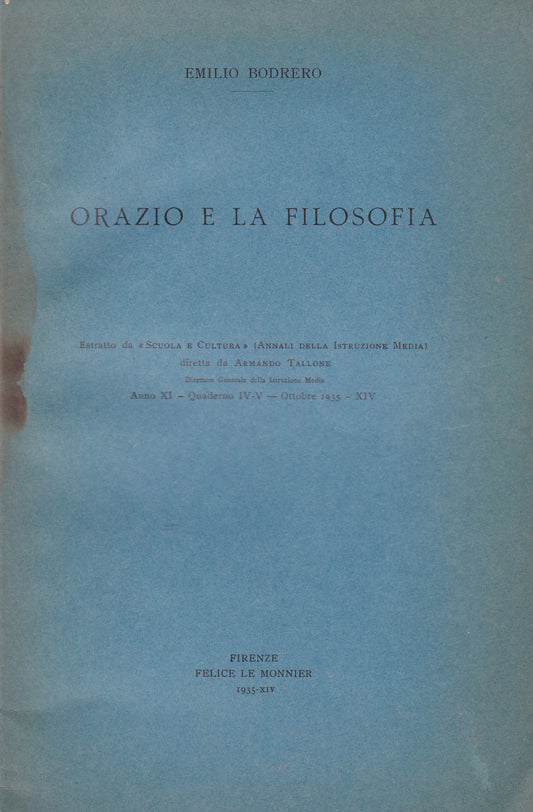 Orazio e la filosofia - copertina