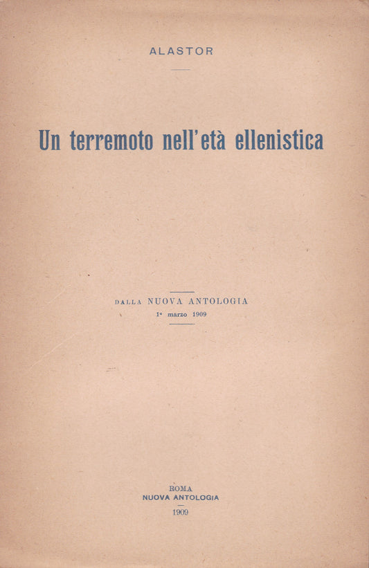 Un terremoto nell'età ellenistica - copertina