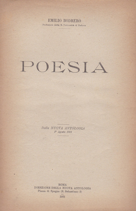 Poesia - copertina