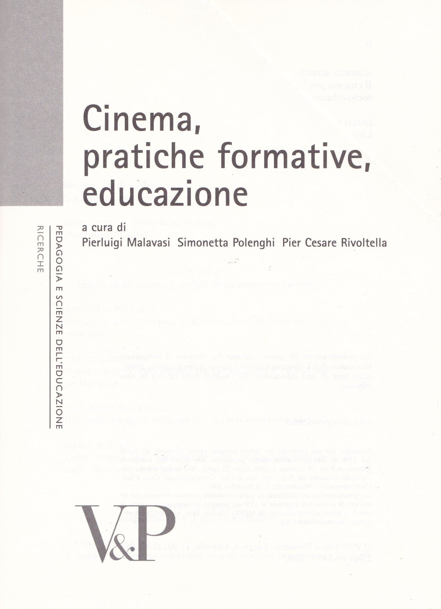 Cinema, pratiche formative, educazione. - copertina