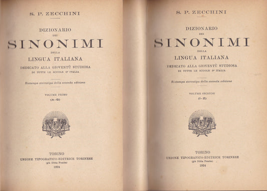 Dizionario dei sinonimi della lingua italiana - copertina