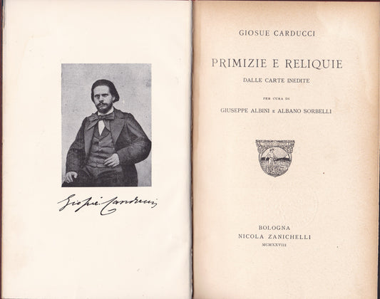 Primizie e reliquie dalle carte inedite - copertina