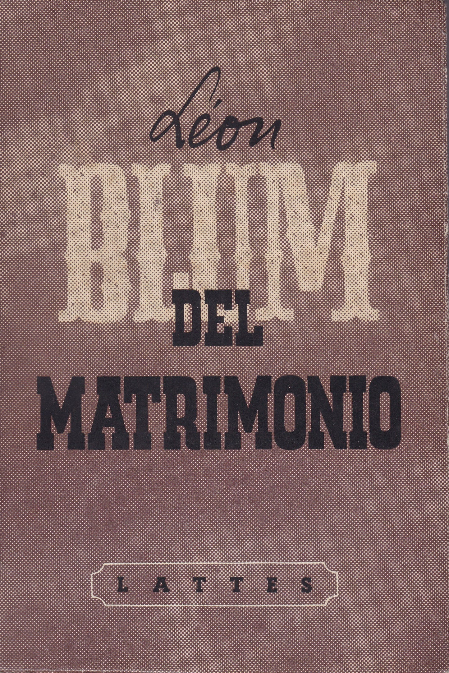 Del matrimonio - copertina