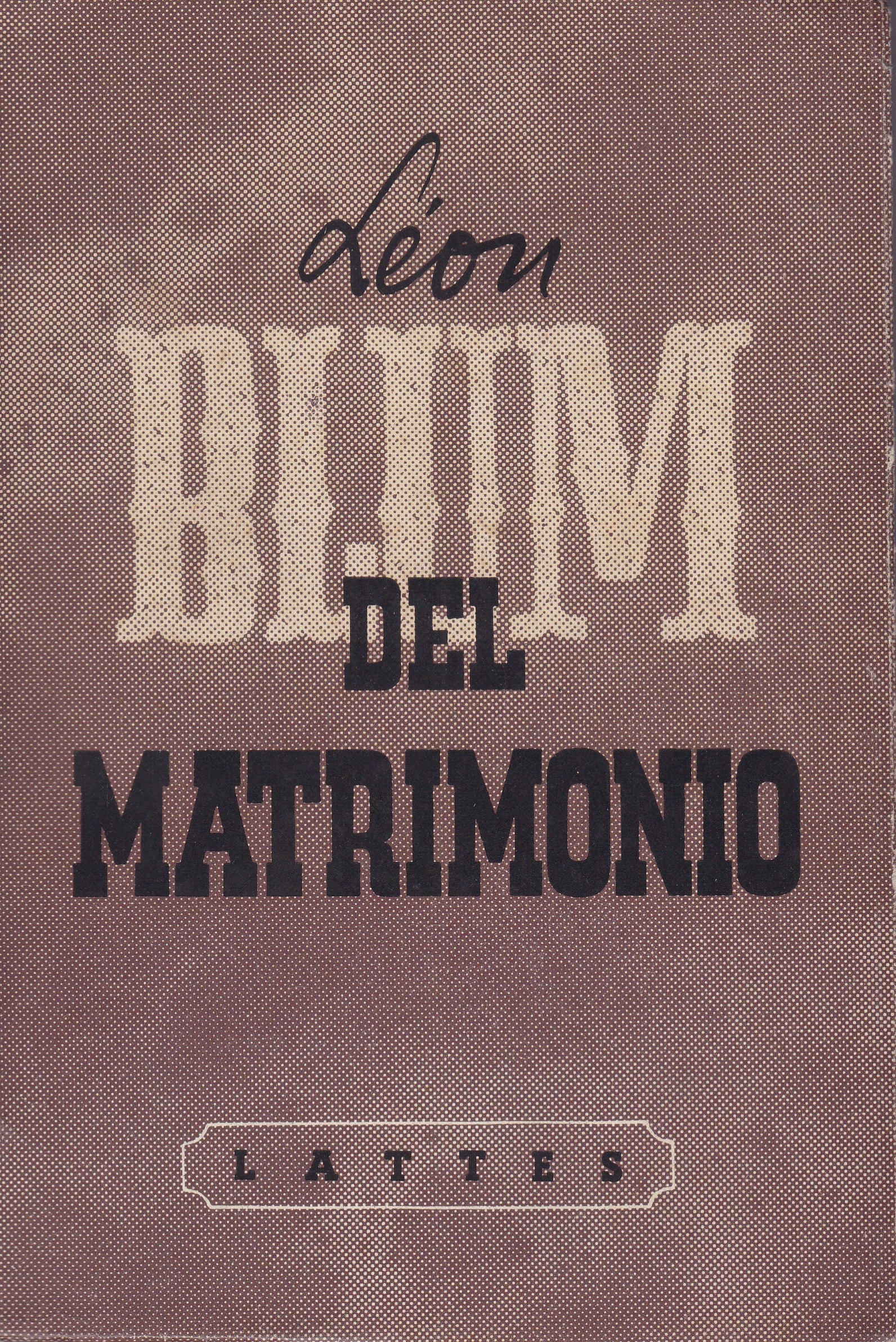 Del matrimonio - copertina