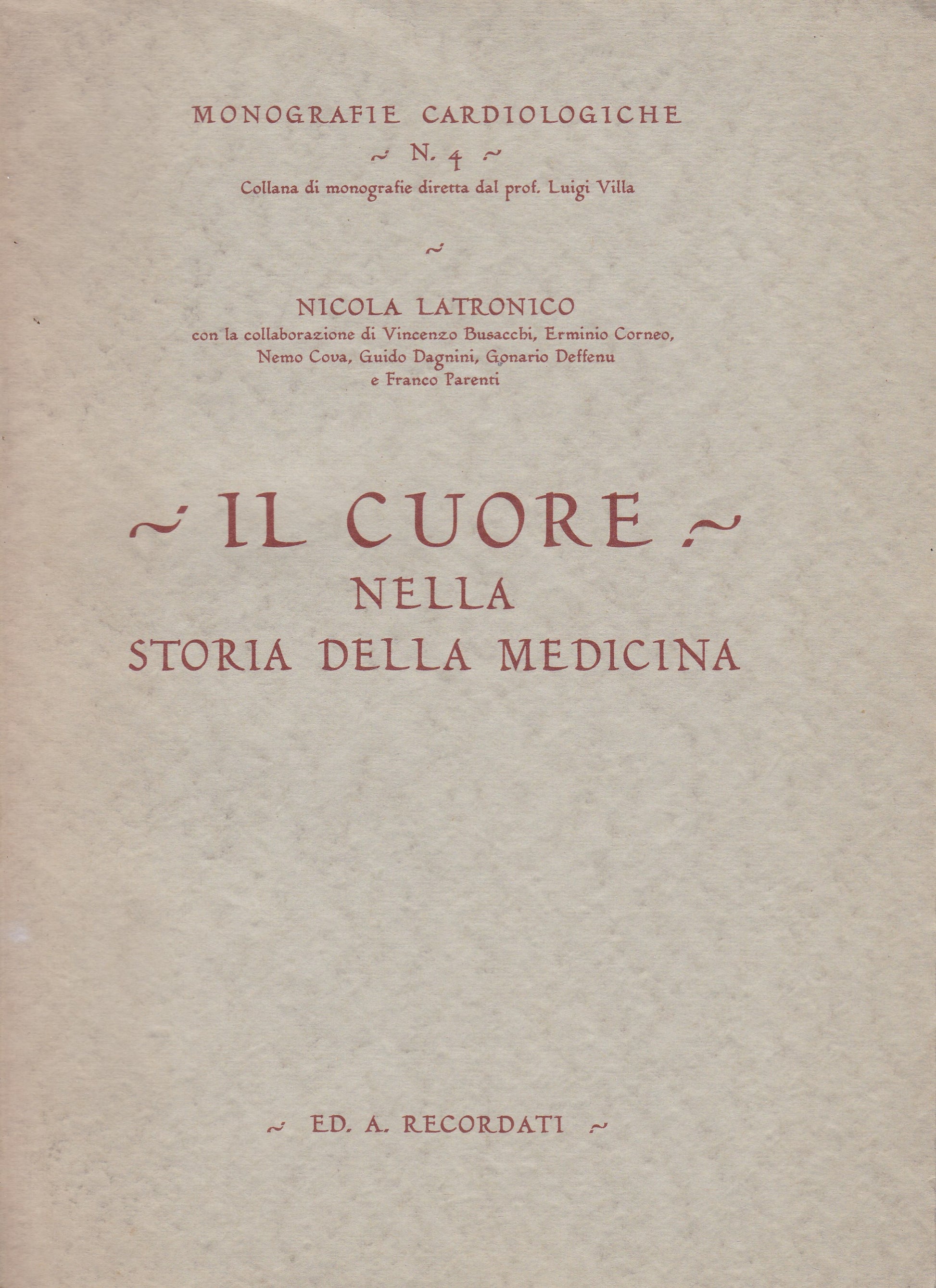 Il cuore nella storia della medicina - copertina