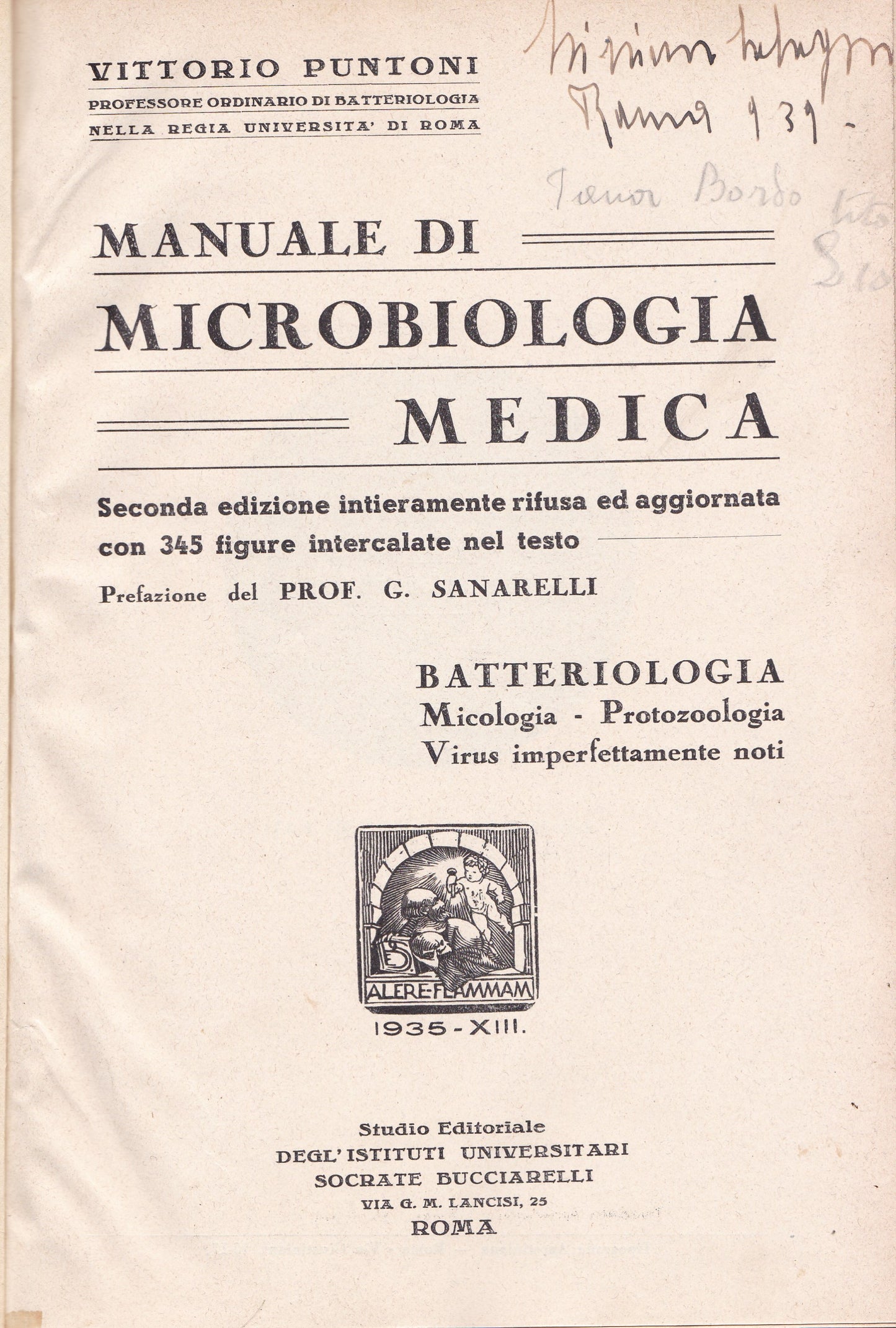 Manuale di microbiologia medica. Batteriologia. Micologia. Virus imperfettamente noti. - copertina