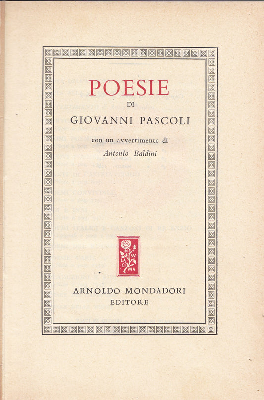 Poesie - copertina