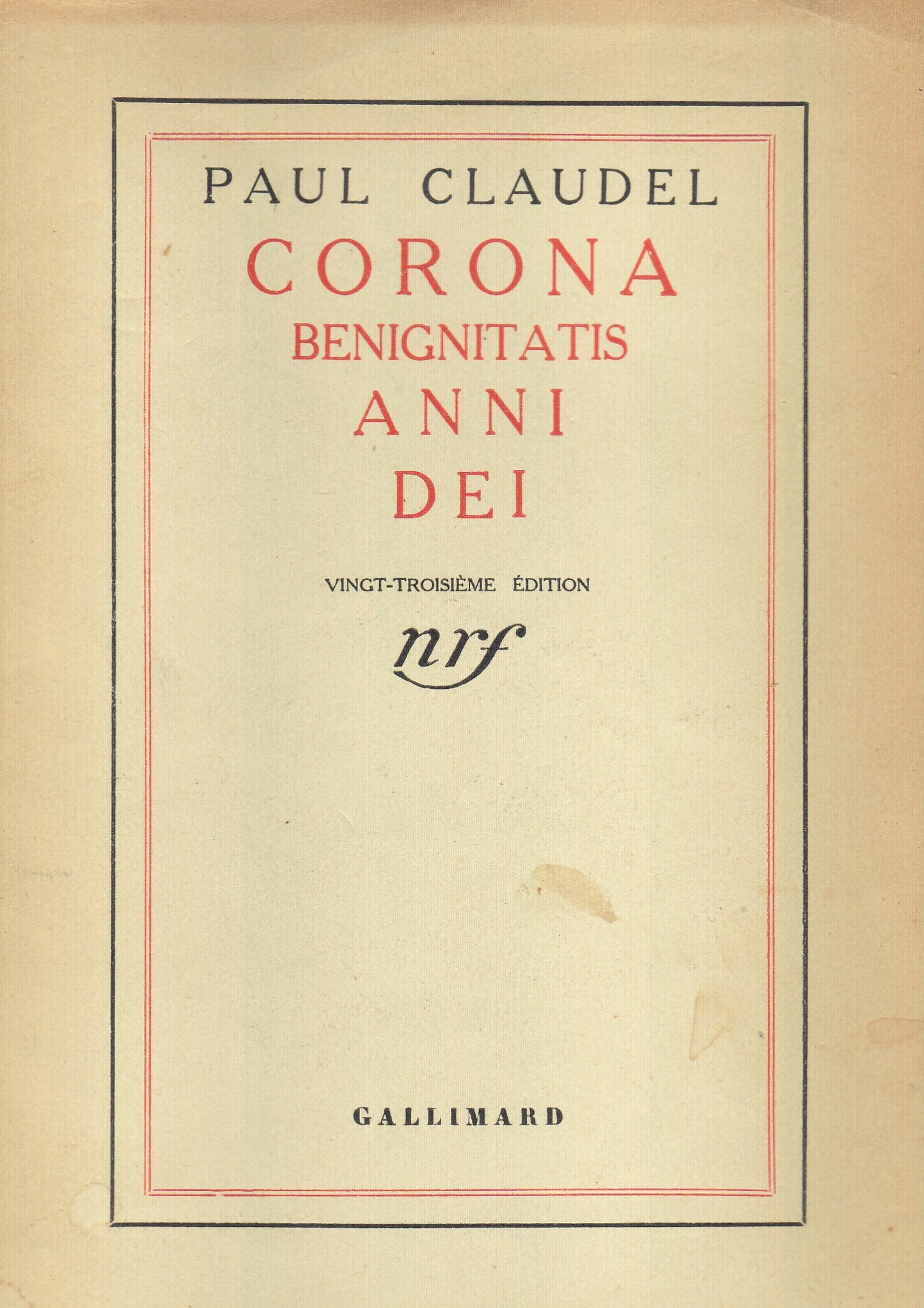 Corona benignitatis anni Dei - copertina