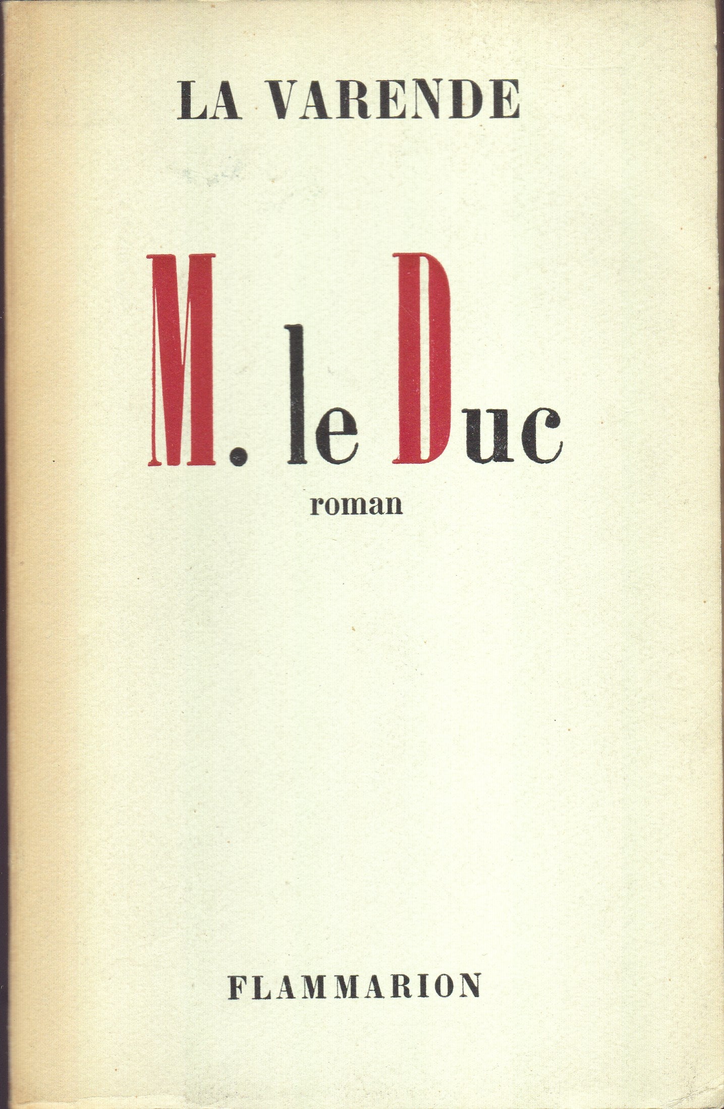 M. Le Duc. Roman. - copertina