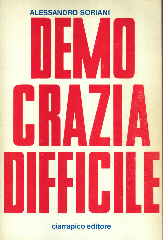 Democrazia difficile - copertina