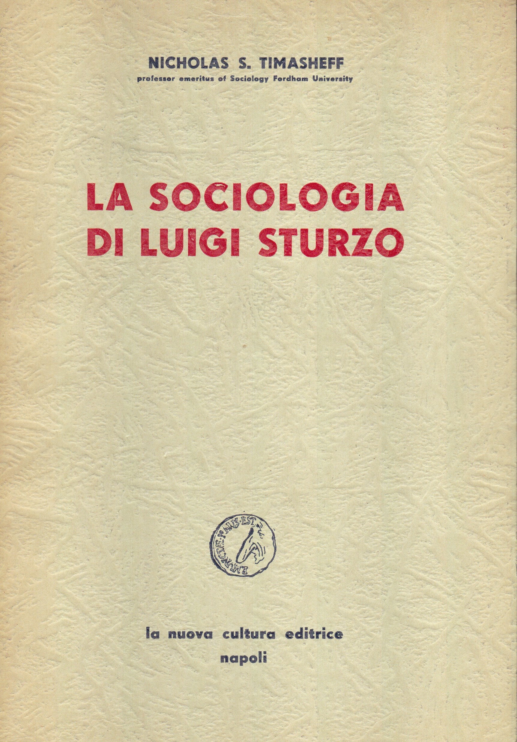 La sociologia di Luigi Sturzo - copertina