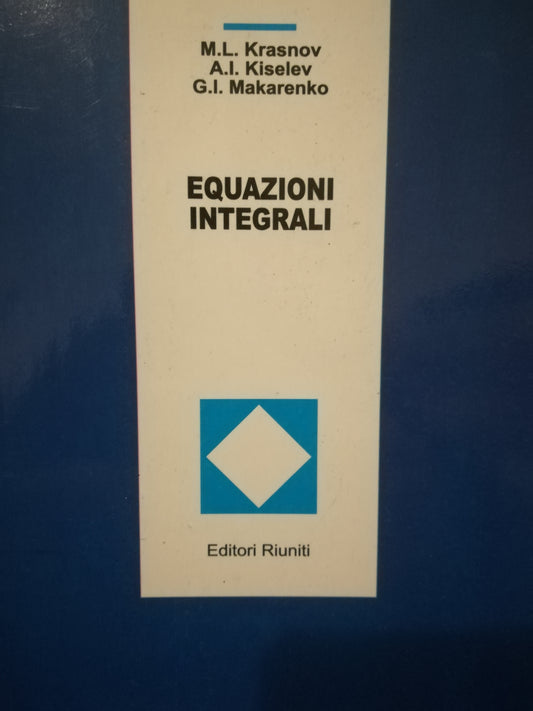 Equazioni integrali - copertina