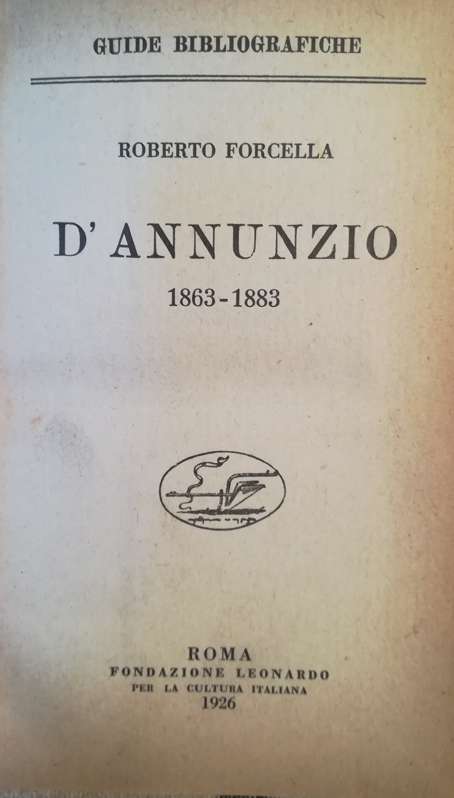 D'Annunzio (1863-1883). - copertina