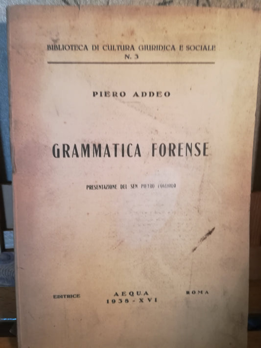 Grammatica forense - copertina