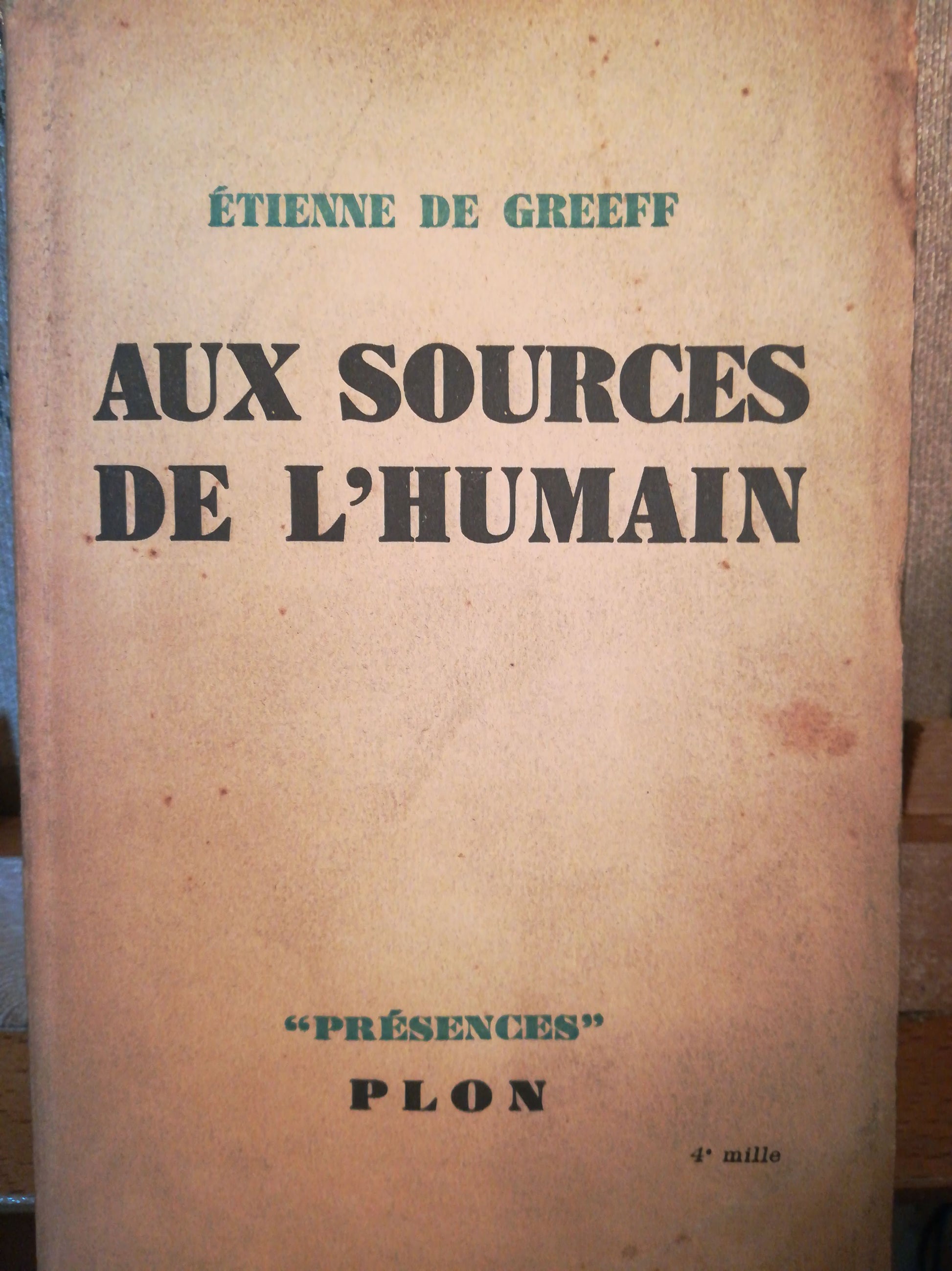 Aux sources de l'humain - copertina