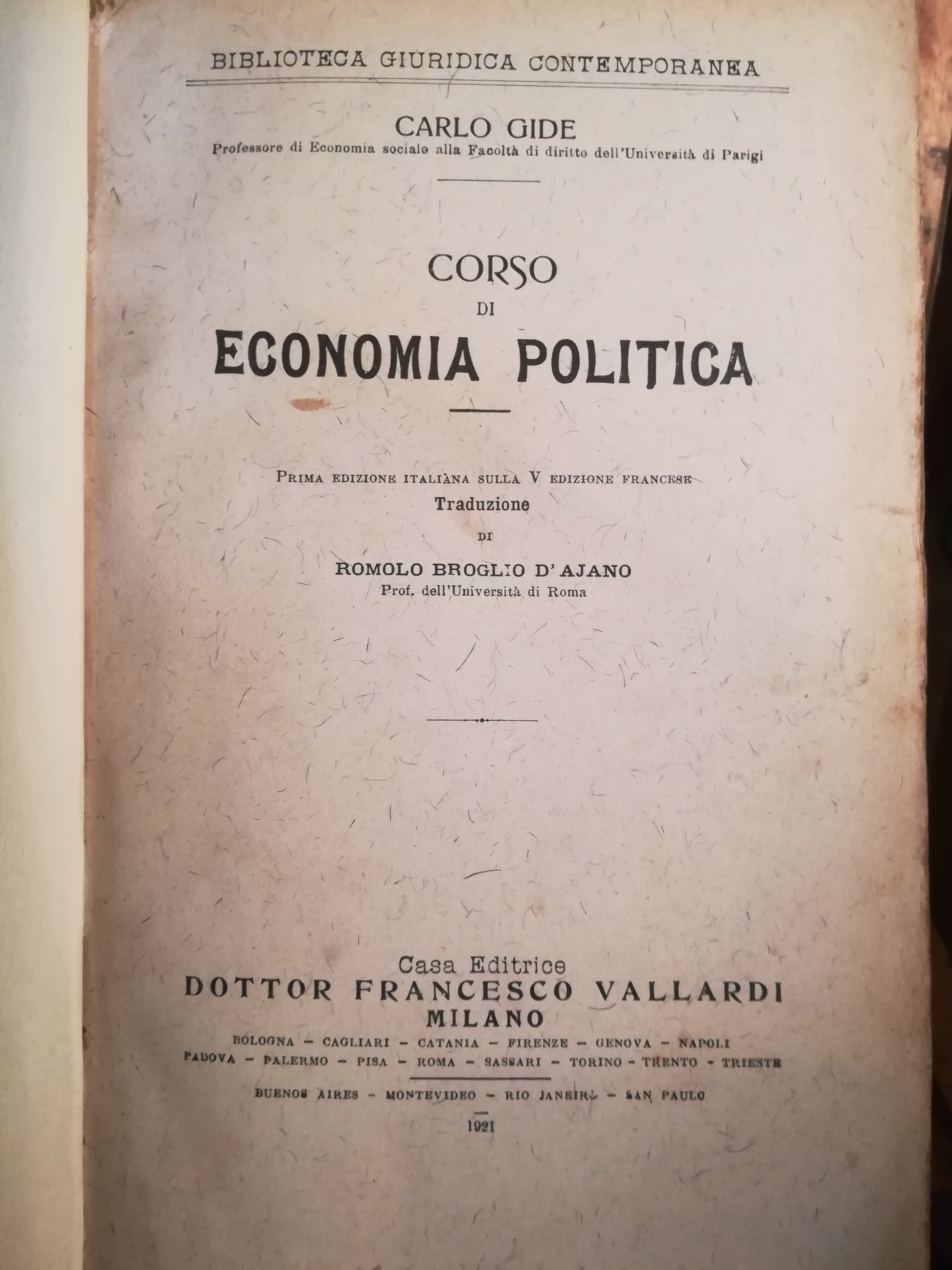 Corso di economia politica - copertina
