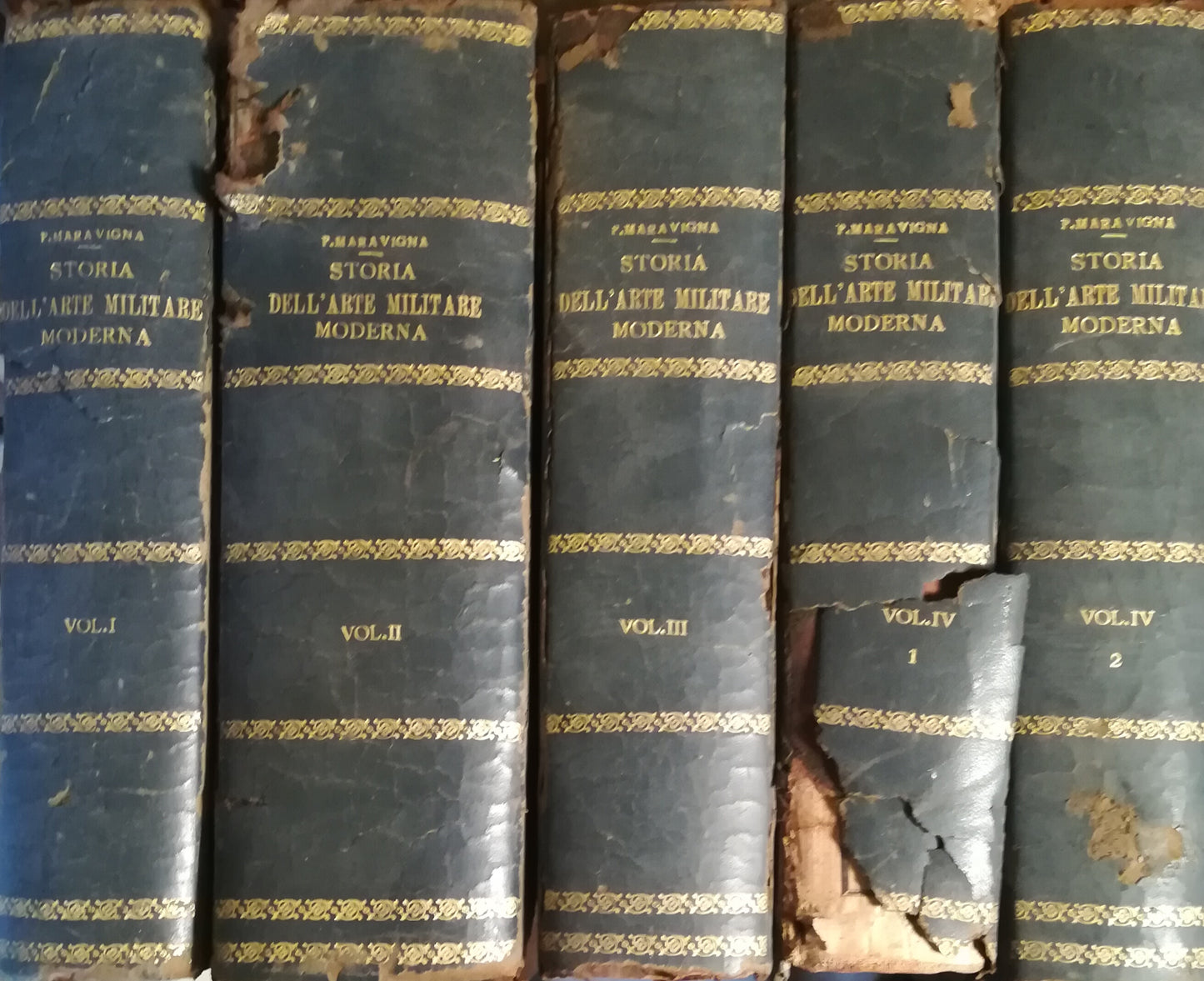 Storia dell'arte militare moderna. I. II. III. IV. V. - copertina