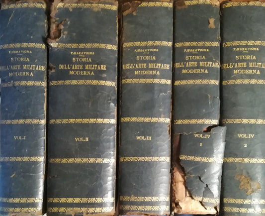 Storia dell'arte militare moderna. I. II. III. IV. V. - copertina