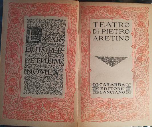 Teatro. Volume primo. - copertina