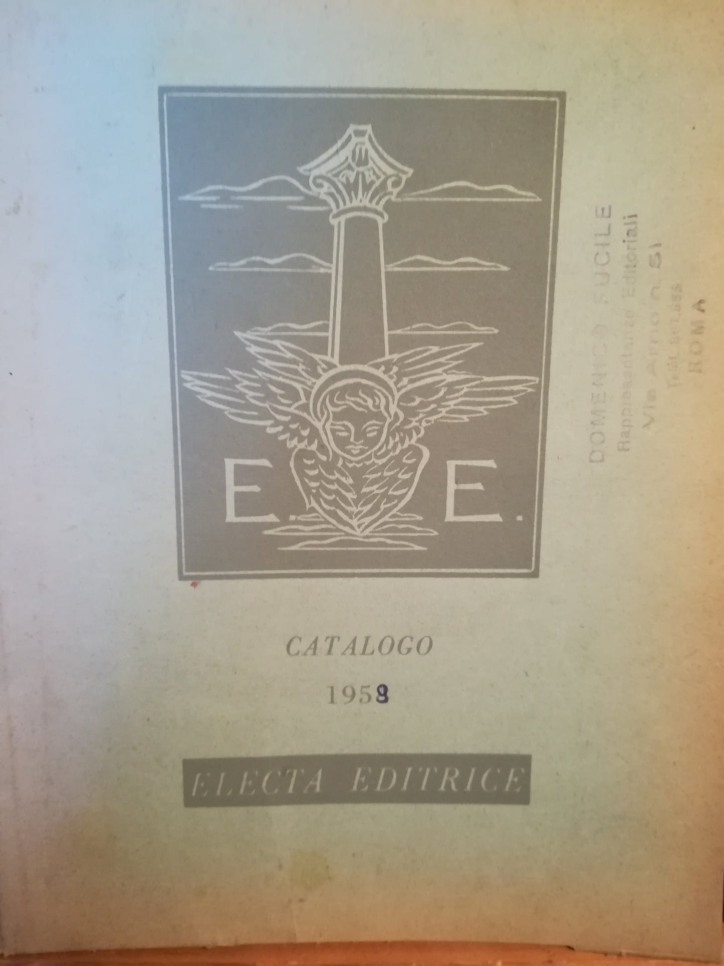 Electa Editrice. catalogo 1958. - copertina