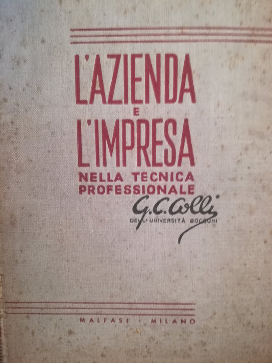 L'azienda e l'impresa nella tecnica professionale - copertina