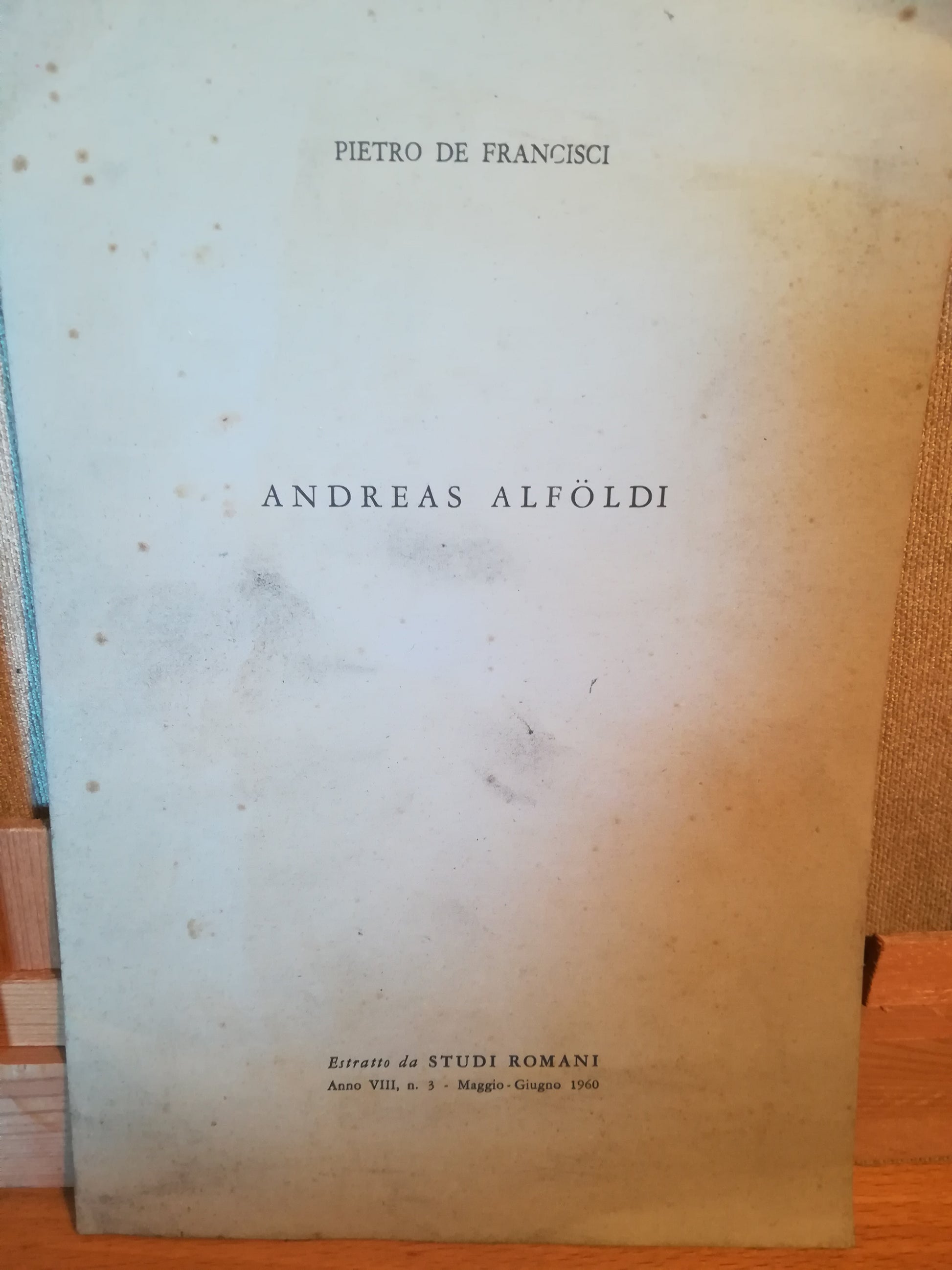Andreas Alfoldi - copertina