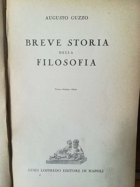 Breve storia della filosofia - copertina