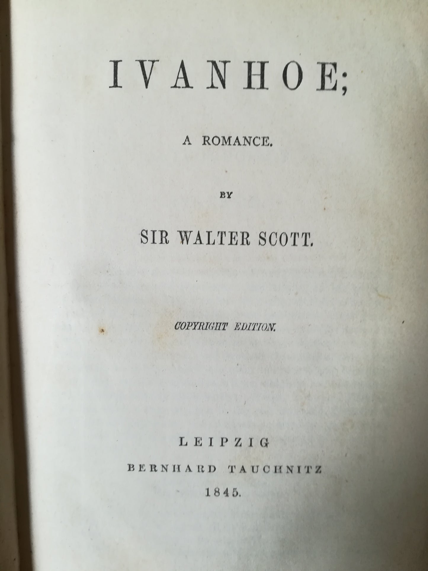 Ivanhoe. A Romance. - copertina