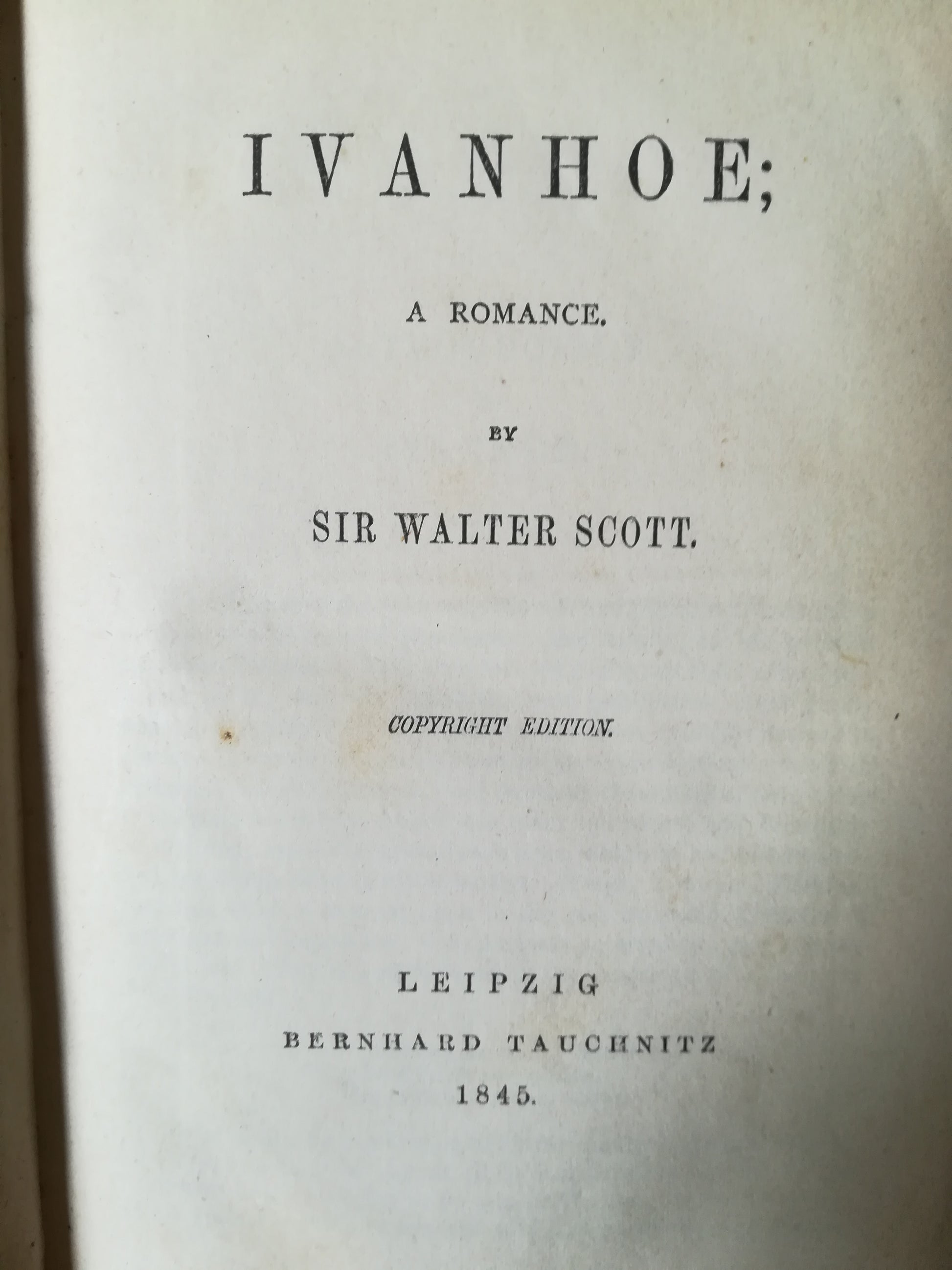 Ivanhoe. A Romance. - copertina