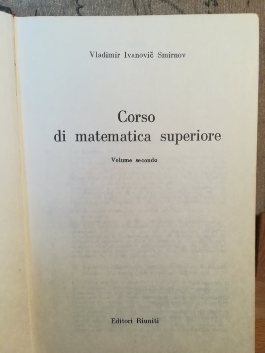 Corso di matematica superiore - copertina