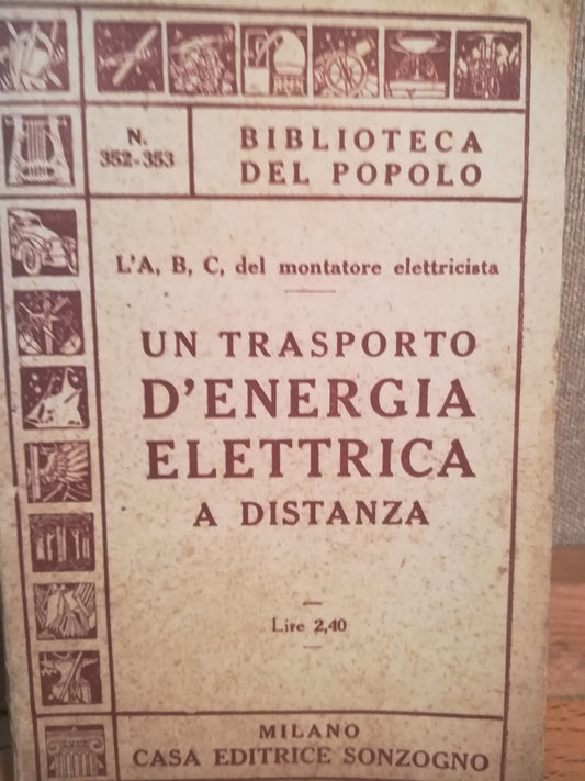 Un trasporto d'energi elettrica a distanza - copertina